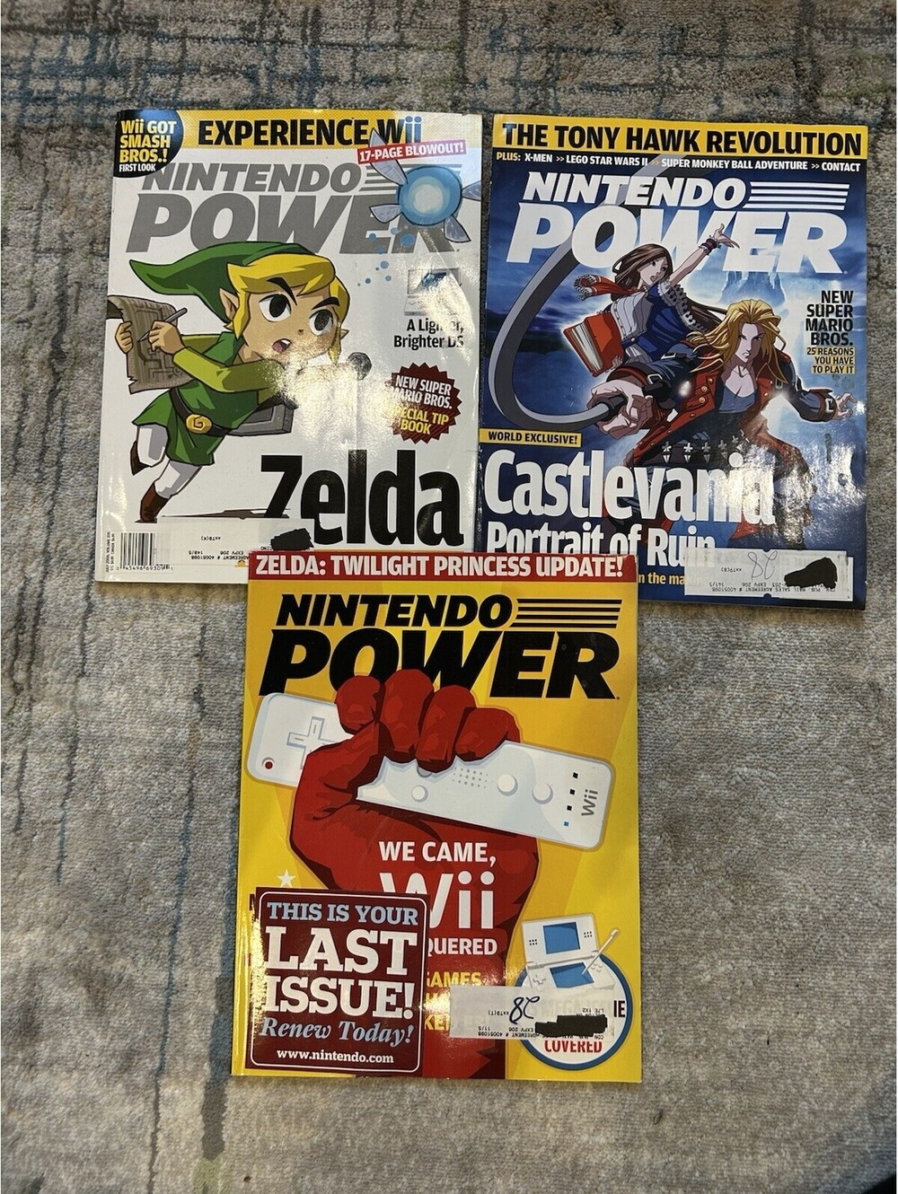 Vintage Nintendo Power Magazines Lot X 3 - Zelda
